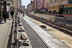 Gleisbauarbeiten in der Sanderstraße. 25.03.2017 – André Werske