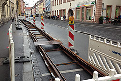 Gleisbauarbeiten in der Sanderstraße 10.10.2017 – André Werske