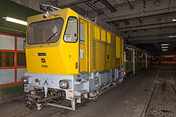 Zweikraftlokomotive 296 der ehem. Stuttgarter Straßenbahn. © 02.10.2014 André Werske.