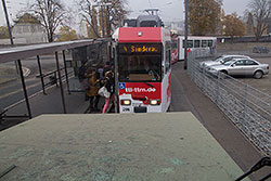Ellok 299 und GTE an der Endstation in der Zellerau. 29.10.2015 – André Werske