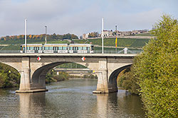 Artic Tram auf der Friedensbrücke in Richtung Sanderau. 18.10.2014 – André Werske