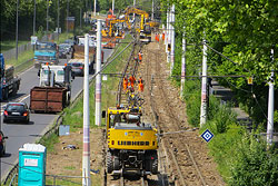 Sanierung der Gleisanlage zwischen Dallenbergbad und Steinbachtal.
