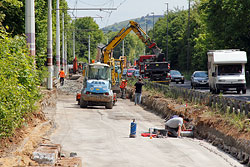 Sanierung der Gleisanlage zwischen Dallenbergbad und Steinbachtal. 23.05.2015 – André Werske