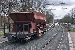 Begrünung der Gleisanlage in der Mergentheimer Straße. 27.02.2020 – André Werske