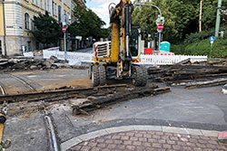 Erneuerung der Gleisanlage am Sanderring 31.07.2021 – André Werske