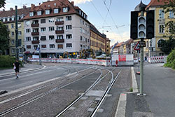 Erneuerung der Gleisanlage am Sanderring. 31.07.2021 – André Werske