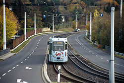 GT-E am Ende des Steilstreckenabschnitts in Heidingsfeld