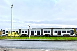 GT-F auf Tieflader am Rasthof Würzburg. 17.12.2024 – Karl-Heinz Adam