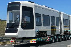 Der GT-F 217 auf dem Tieflader an der Autobahn-Rastanlage Würzburg Nord. © 27.05.2026 André Werske