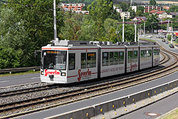 GT-N 265 auf der Steilstrecke zwischen Heidingsfeld und Heuchelhof. 29.07.2016 – André Werske