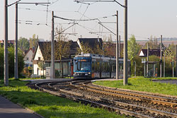 GT-N 251 an der Haltestelle Brombergweg in Rottenbauer. 18.04.2018 – André Werske