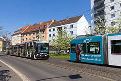 GT-N 268 an der Haltestelle Ehehaltenhaus in der Sanderau. 18.04.2018 – André Werske