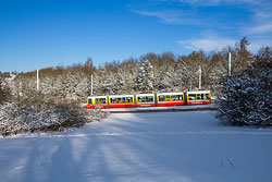 GTN 250 bei Talfahrt auf dem oberen Steilstreckenabschnitt. 28.12.2014 – André Werske