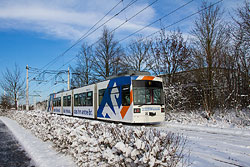 GTN 252 kommt am Betriebshof Heuchelhof vobei in Richtung Stadt. 28.12.2014 – André Werske