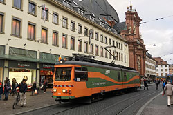 Schienenpflegewagen 295 in der Schönbornstraße. 12.12.2018 – André Werske