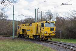 Gleisstopfzug im Wendekreis am Dallenbergbad. 06.02.2020 – André Werske