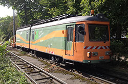 Schienenpflegewagen der WSB während der Gleisbauarbeiten am Haugerring. 13.08.2012 – André Werske