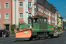 E-Lok 299 biegt in den Sanderauer Betriebshof ab. 08.09.2009 – Hr. Nenninger