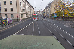 Blick nach hinten aus der Ellok 299 hinaus. 29.10.2015 – André Werske