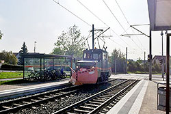 E-Lok 299 in Rottenbauer an der Haltestelle Brombergweg. ca. 2009 – Martin Nenninger