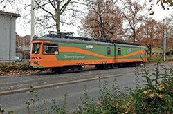 Schienenpflegewagen 295 in der Virchowstraße 30.11.2012 – André Werske