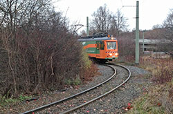 Schienenpflegewagen 295 in der Wendeschleife am Dallenbergbad 30.11.2012 – André Werske