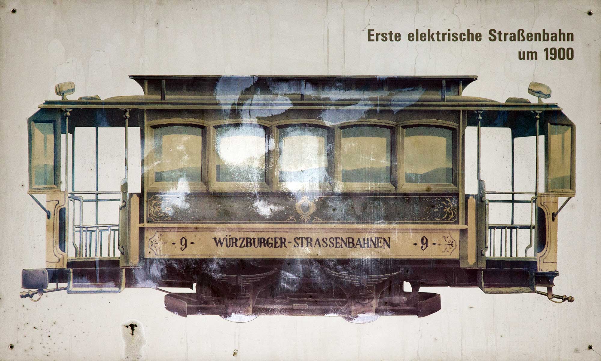 Die Elektrische: Plakat im Sanderauer Depot. © 2015 André Werske.