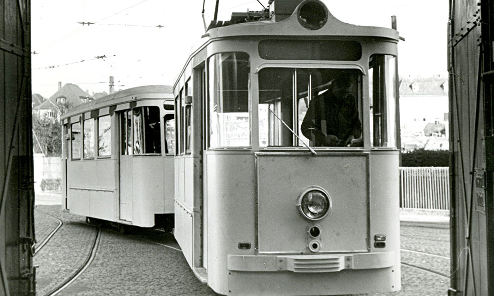 Umgebaute Straßenbahnwagen aus Bad Kreuznach. © Hans-Joachim Ströh